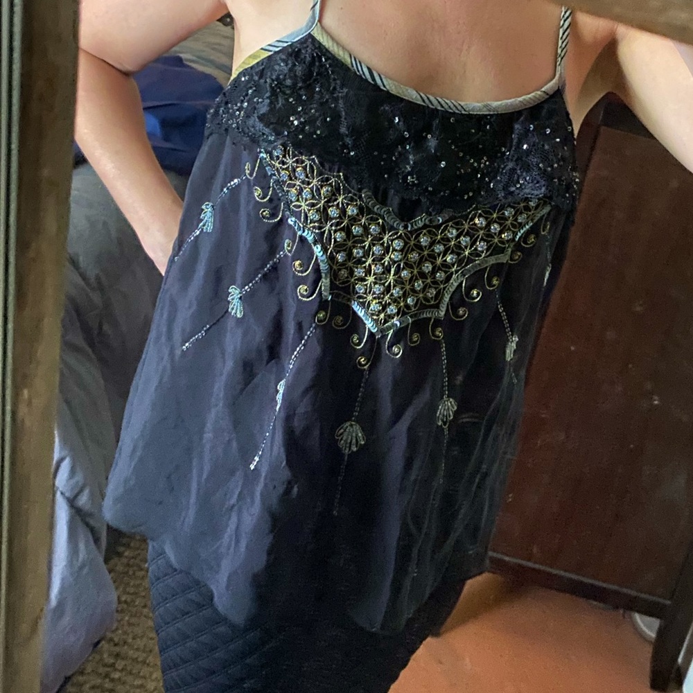 Free People layered racer back tank